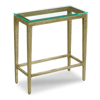 Additional view of Piers Drink Table in silver and antique gold.
