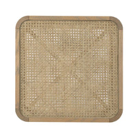 Additional view of Salton Side Table in light ash blonde and natural beige cane.