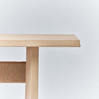 Additional view of Lummus Console Table in light natural oak and warm beige, featuring matte finish and console proportions.