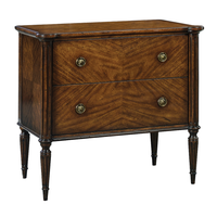Fairfield Nightstand, shown in rich mahogany brown and warm medium-dark brown with wood and mahogany veneer.