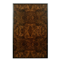 Alternate view of Lafayette Coffee Table in rich amber-brown and deep espresso brown.