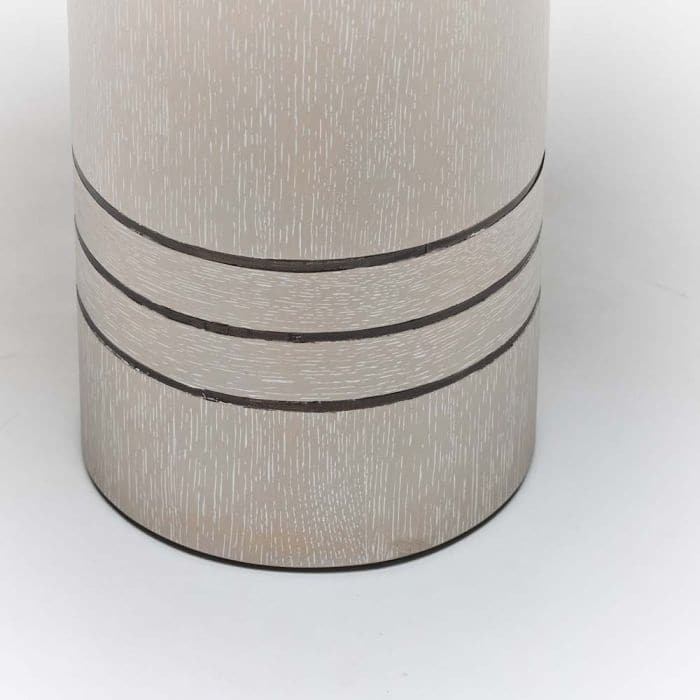 Alternate view of Hunt Side Table, featuring cerused finish, wood, oak, and a solid cylindrical pedestal base.