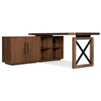 Additional view of Elon Two-Door Cabinet, featuring wood, metal, and two-door enclosed storage cabinet.