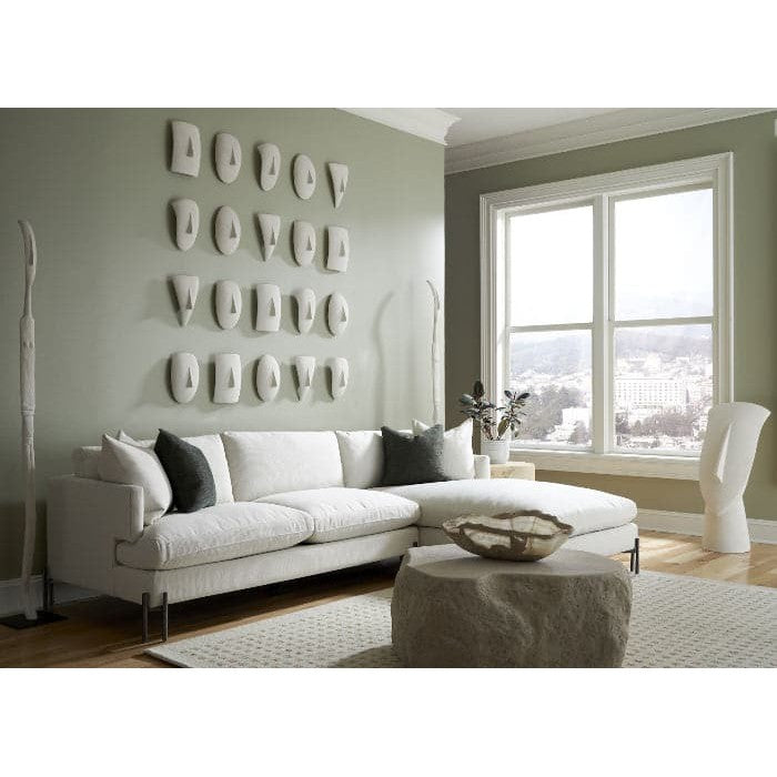 Alternate view of Ether Wall Art, featuring matte finish, cast stone, ceramic composite, and wall-mounting hardware implied.