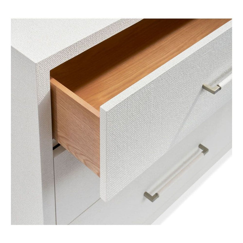 Alternate view of Taylor 3 Drawer Chest White in white and off-white.