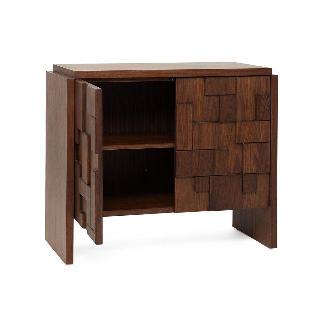 Additional view of Louise Occasional Chest in walnut brown and medium brown.