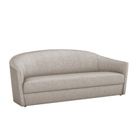 Turin Sofa, shown in beige and cream with fabric, woven upholstery, and fixed continuous arms.