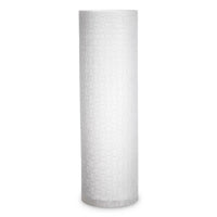 Vase Calista L Frosted Glass, shown in frosted white and translucent clear with glass and open top vessel.