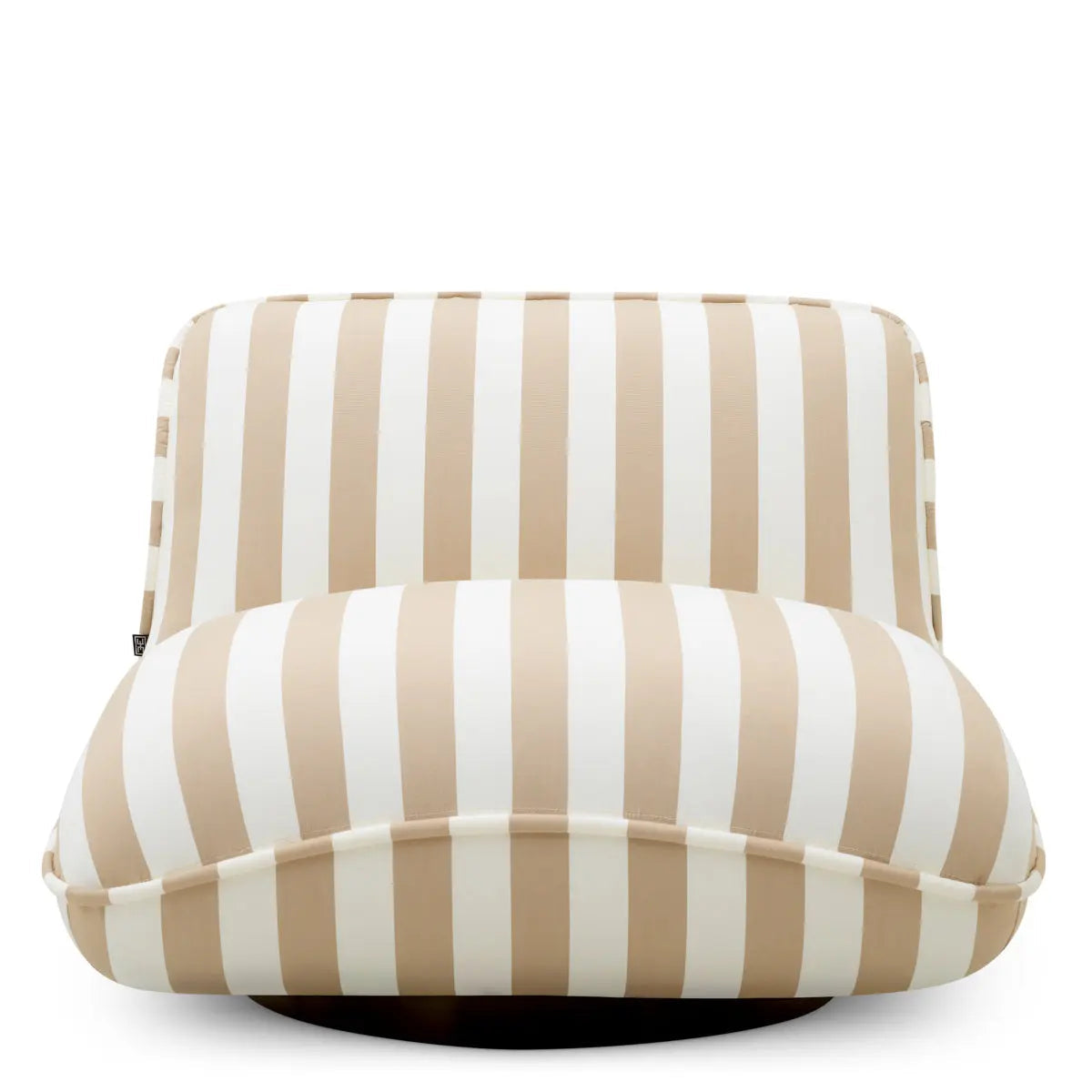 Additional view of Outdoor Chair Relax Florent Beige, featuring upholstered, fabric, metal, and a swivel pedestal base.