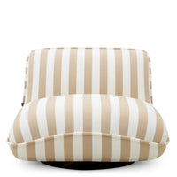 Additional view of Outdoor Chair Relax Florent Beige, featuring upholstered, fabric, metal, and a swivel pedestal base.