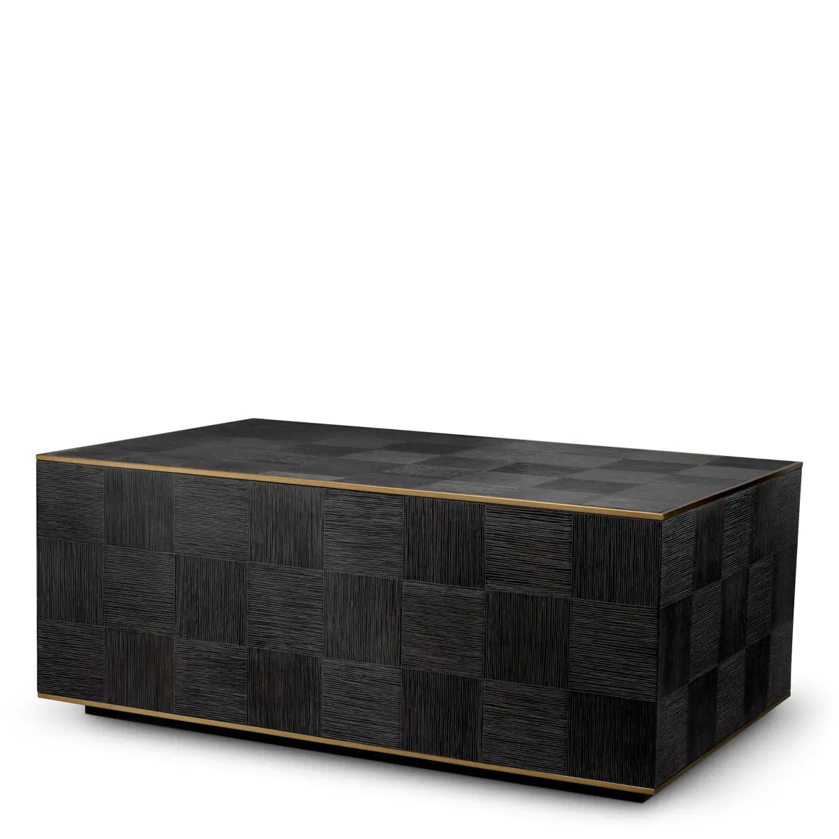 Coffee Table Ashbury Charcoal Grey Oak Veneer, shown in charcoal grey and black with oak veneer, metal, and solid block form.