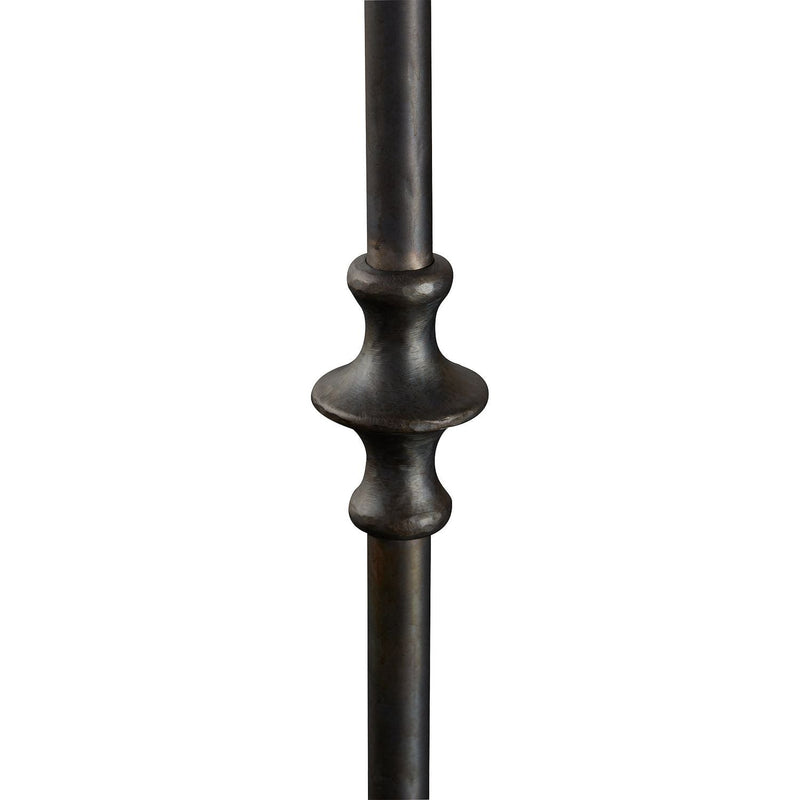 Alternate view of Frille Floor Lamp, featuring pleated finish, fabric, metal, and a freestanding tripod base.