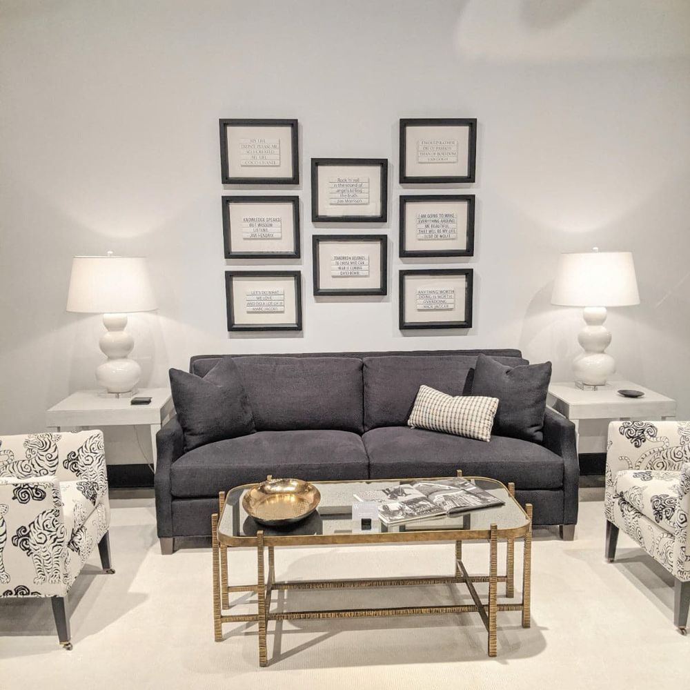 Alternate view of Angelina Cocktail Table in antique gold and charcoal gray.