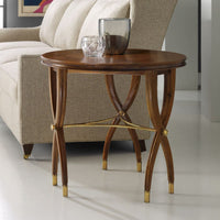 Alternate view of Marchand End Table in warm medium brown and rich amber-brown.