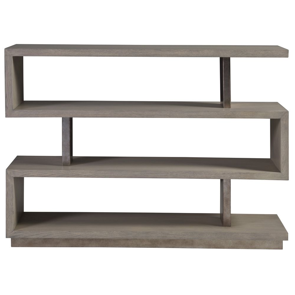 Soiree Low Bookcase - Silver Leaf