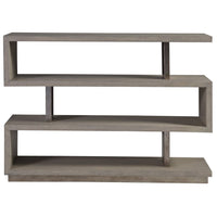 Soiree Low Bookcase - Silver Leaf