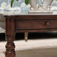 Alternate view of Nevis Cocktail Table in warm medium-brown and chestnut brown.