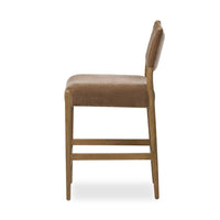 Additional view of Jayla Counter Stool in mushroom and medium brown.