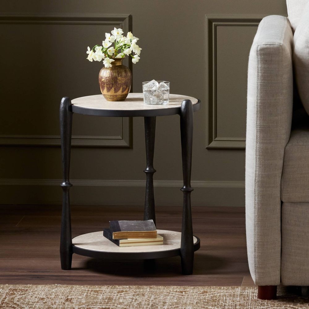 Side Tables Ruthie End Table - Lunar Marble