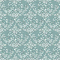Sankofa Wallpaper-Mitchell Black-MITCHB-WCFM7-BL-PM-10-Wall DecorPatterns Sea Cliff Blue-Premium Matte Paper-1-France and Son