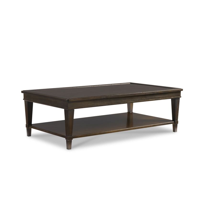 Alternate view of Bexley Rectangle Cocktail Table, featuring smooth top surface, wood, and a rectangular top surface.