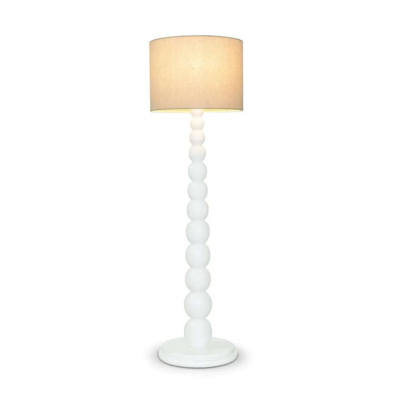 Alternate view of Darcey Illumination Standing Floor Lamp in white and cream.