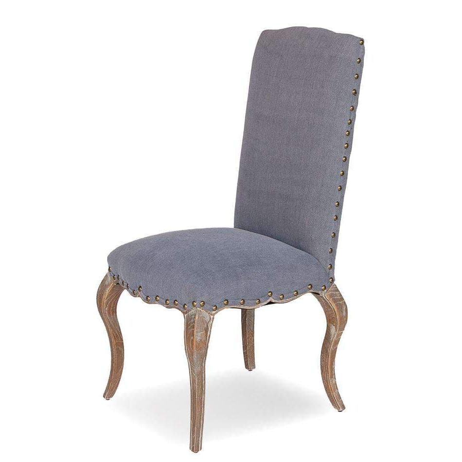 Additional view of Thorne Side Chair (2 Pc Minimum) in gray-blue and weathered light wood.