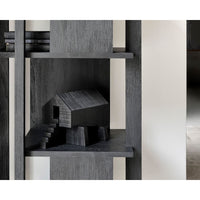 Additional view of Stilt House Object, featuring matte stained finish, wood, and freestanding solid sculptural form.