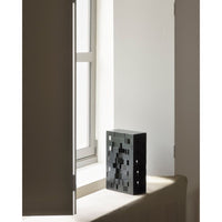 Alternate view of Urban House Object, featuring matte finish, wood, and freestanding solid form.