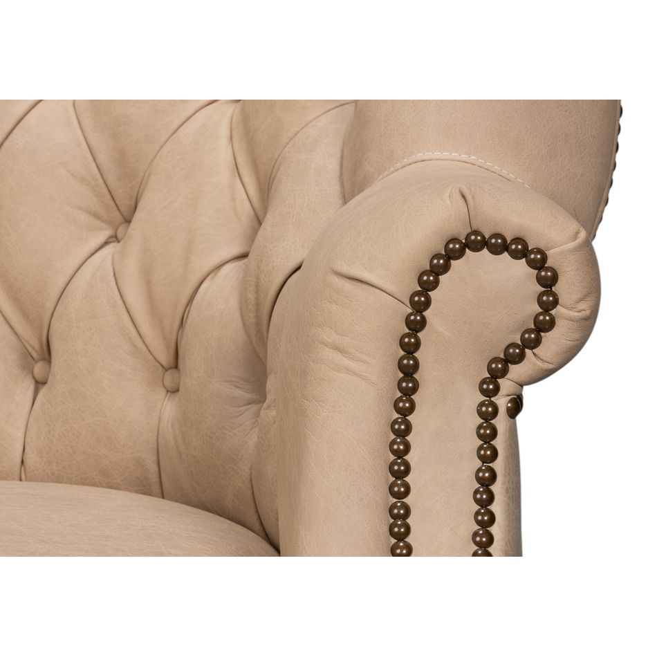 Welsh Cappuccino Leather Chair - product view 8