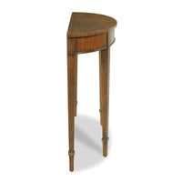 Additional view of Adam Console Table in medium brown and warm amber-brown.