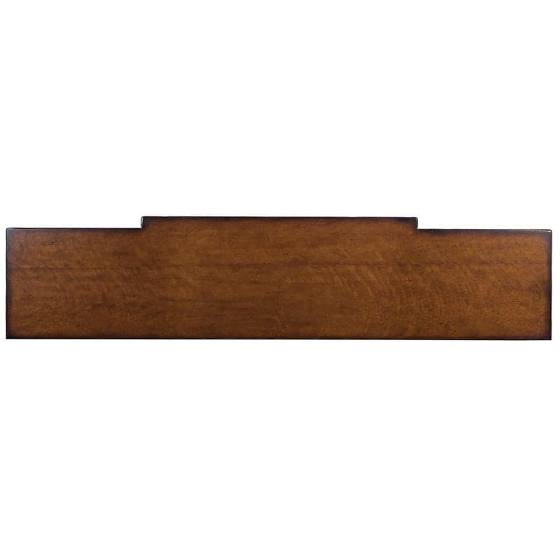 Additional view of Cerise Sideboard, featuring stained finish, hardwood solids, cherry veneer, and four framed cabinet doors.