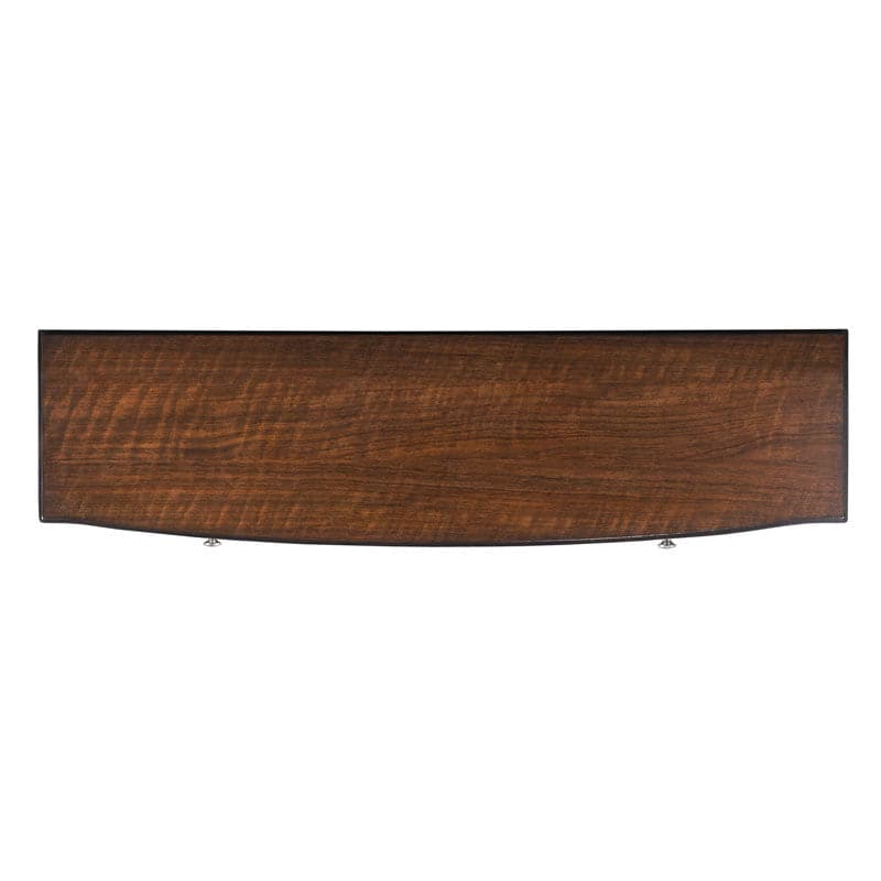 Alternate view of Graham Hall Table in dark brown and walnut brown.