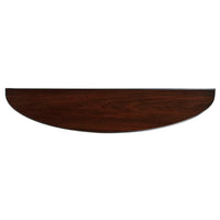 Alternate view of Addison Demi Lune Console in dark mahogany brown and deep espresso.