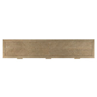 Additional view of Gibson Console in light weathered oak and warm taupe.