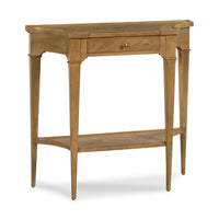 Alternate view of Blackwelder Console, featuring wood, metal, and single centered drawer with small round knob.