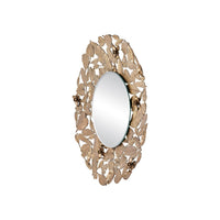 Alternate view of Tessellate Mirror, featuring metal, mirrored glass, and wall-mounting hardware implied.