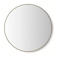 Additional view of Aalina Mirror, featuring reflective finish, glass, metal, and wall-mountable round mirror.