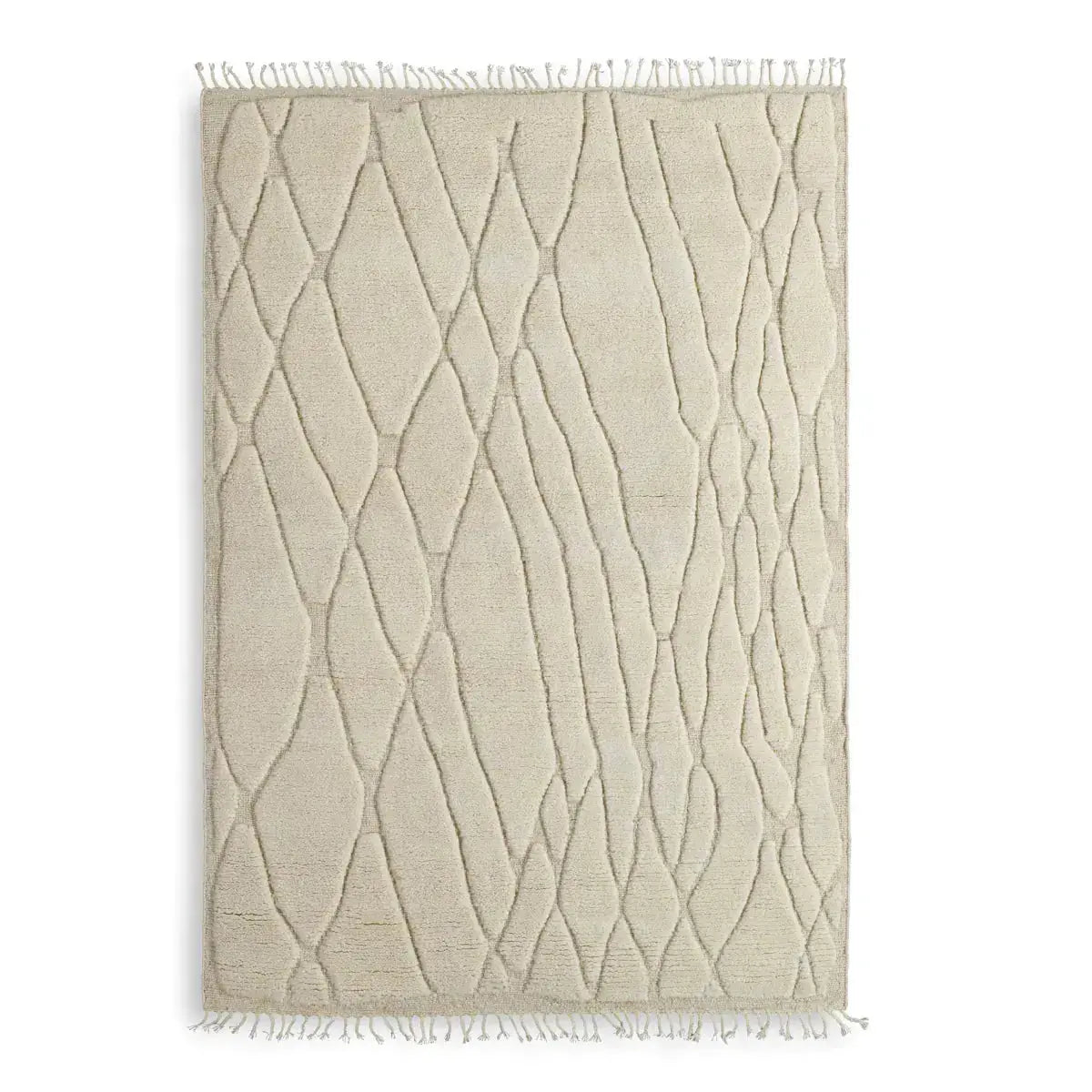Additional view of Rug Coralie Ivory 200 X 300 Cm in ivory and cream, featuring tufted finish and high-low sculpted pile.