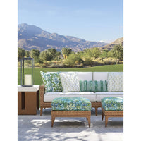 Additional view of Rectangular End Table in cream and medium brown, featuring flat solid tabletop for surface placement.