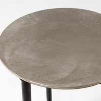 Circle Etched Accent Table-Global Views-GVSA-7.91062-Side TablesBlack Nickel-5-France and Son
