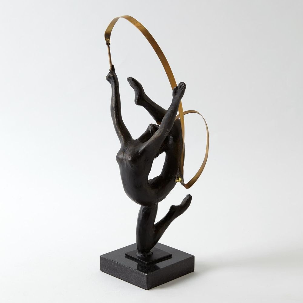 Additional view of Ribbon Dancer in dark bronze brown and black.