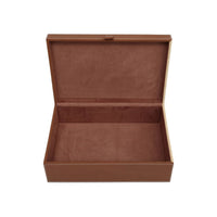 Boxes Leather & Raffia Box Set of 2
