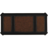 Alternate view of Telluride 76'' Executive Desk w/Leather Panels in black and dark brown.