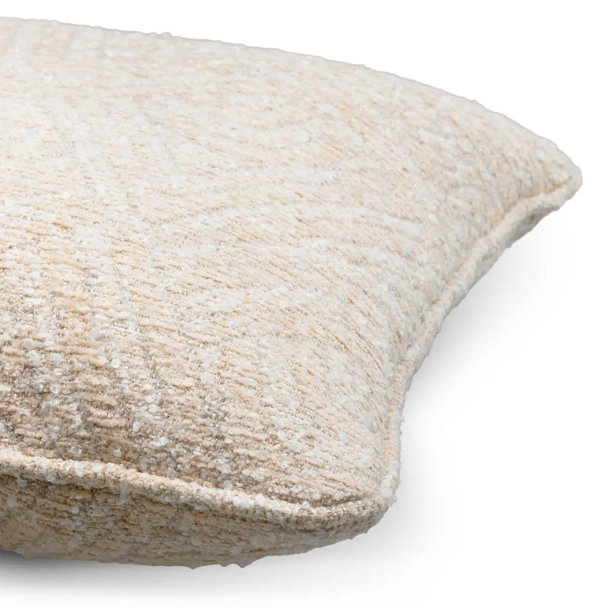 Additional view of Cushion Camari S Cream in cream and ivory, featuring nubby textured finish and soft cushion fill.