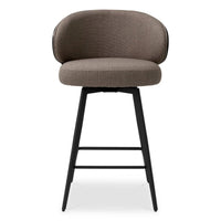 Additional view of Counter Stool Camerota Scalea Grey in taupe grey and black.