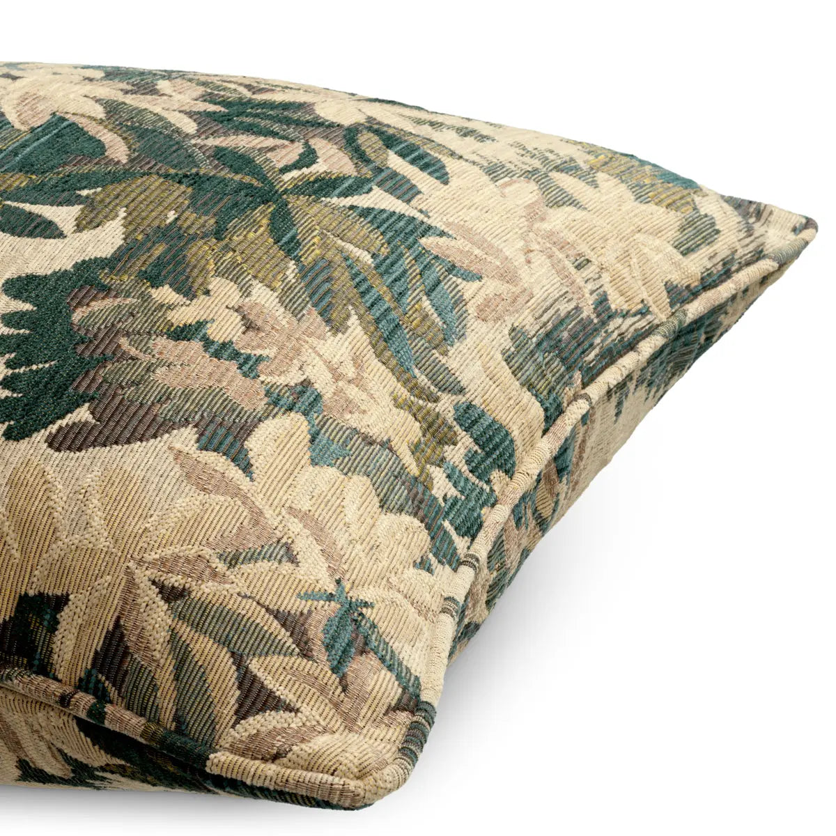Additional view of Cushion Marston L Green in cream and sage green.