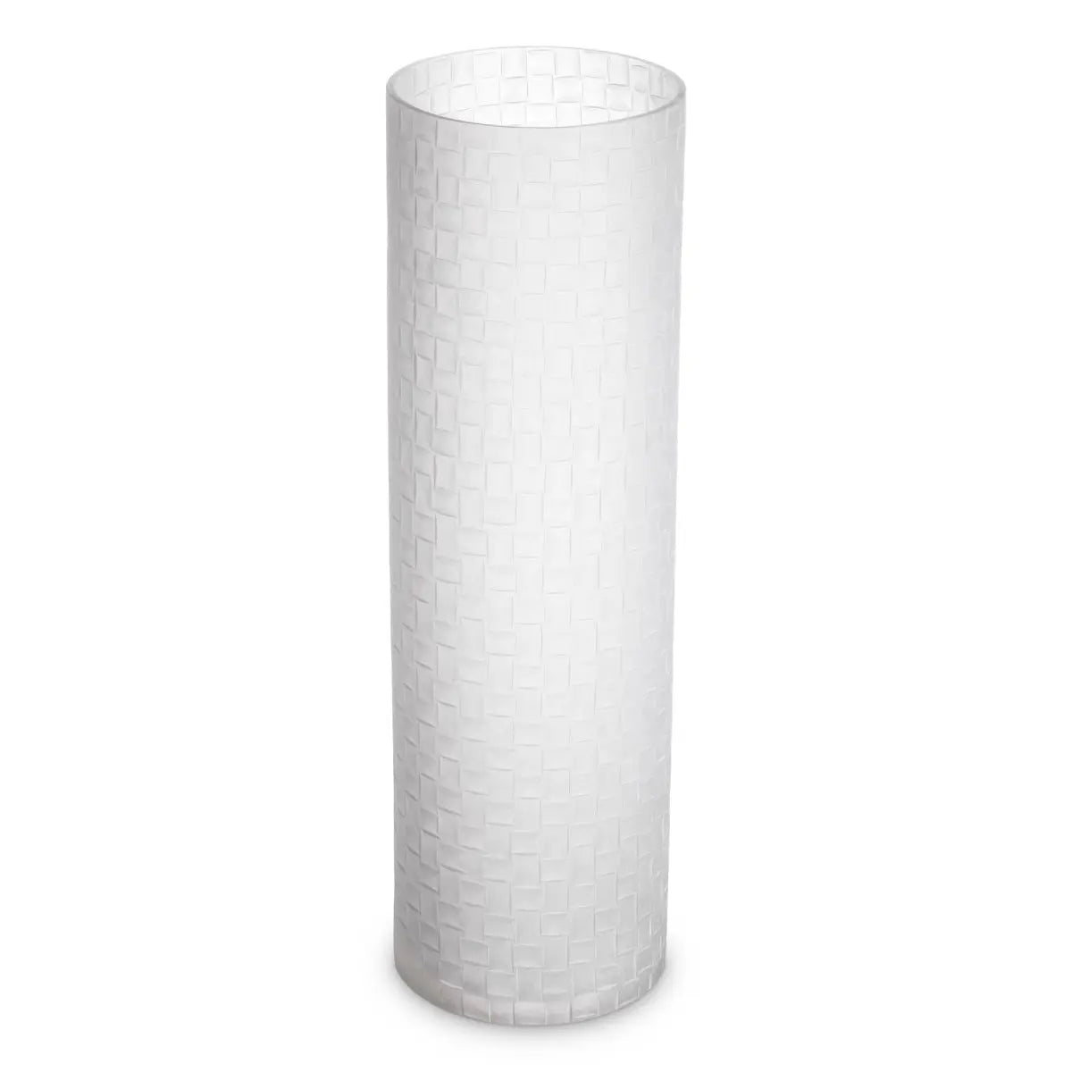 Additional view of Vase Calista L Frosted Glass, featuring matte finish, glass, and open top vessel.