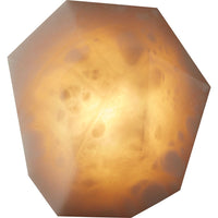 Briolette Sconce, shown in amber and golden yellow with alabaster, translucent stone, and wall-mounted sconce.