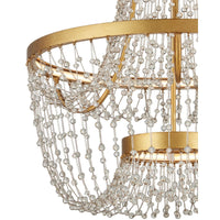 Alternate view of Mademoiselle Semi-Flush Mount, featuring matte finish, metal, glass, and a semi-flush ceiling canopy mount.